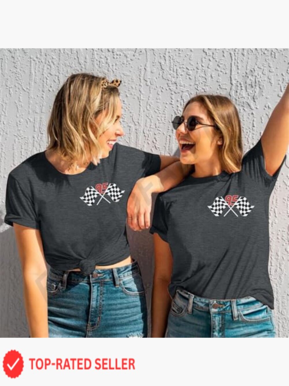 Racing T Shirt Women Race Checkered Flag Fast Cars Lover Tee Short Sleeve - Picture 6 of 7